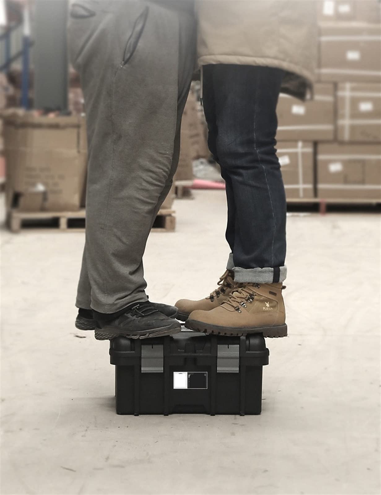 Caja de herramientas profesional portátil con accesorios para electricista, organizador de herramientas de almacenamiento de garaje con bandeja de piezas (21 pulgadas)