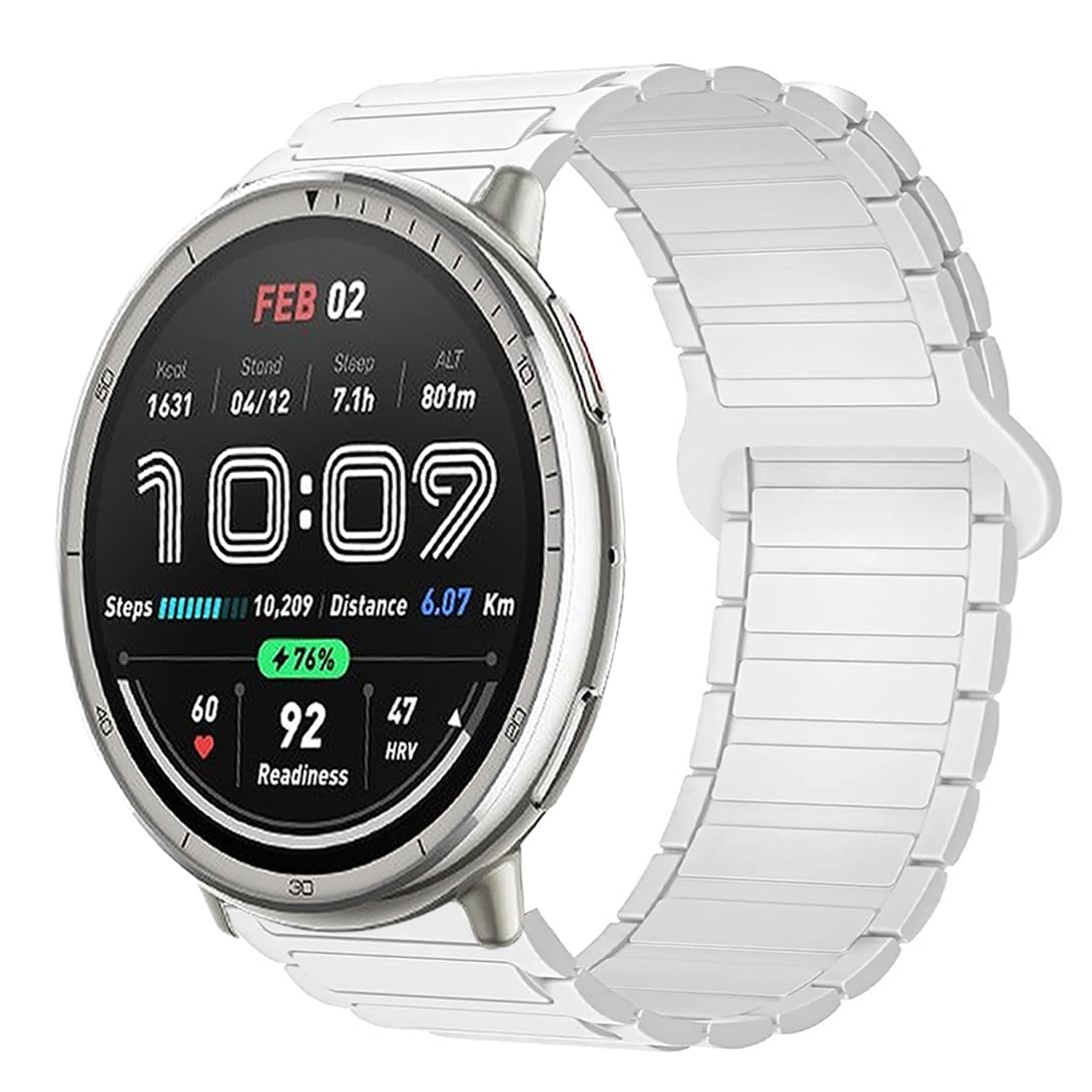 Lamshaw Correas de Compatible con Amazfit Active 2 Correas-Compatible con 20mm y 22mm-Correa Deportivas Magnético Silicona Suave de Repuesto para Mujeres y Hombres