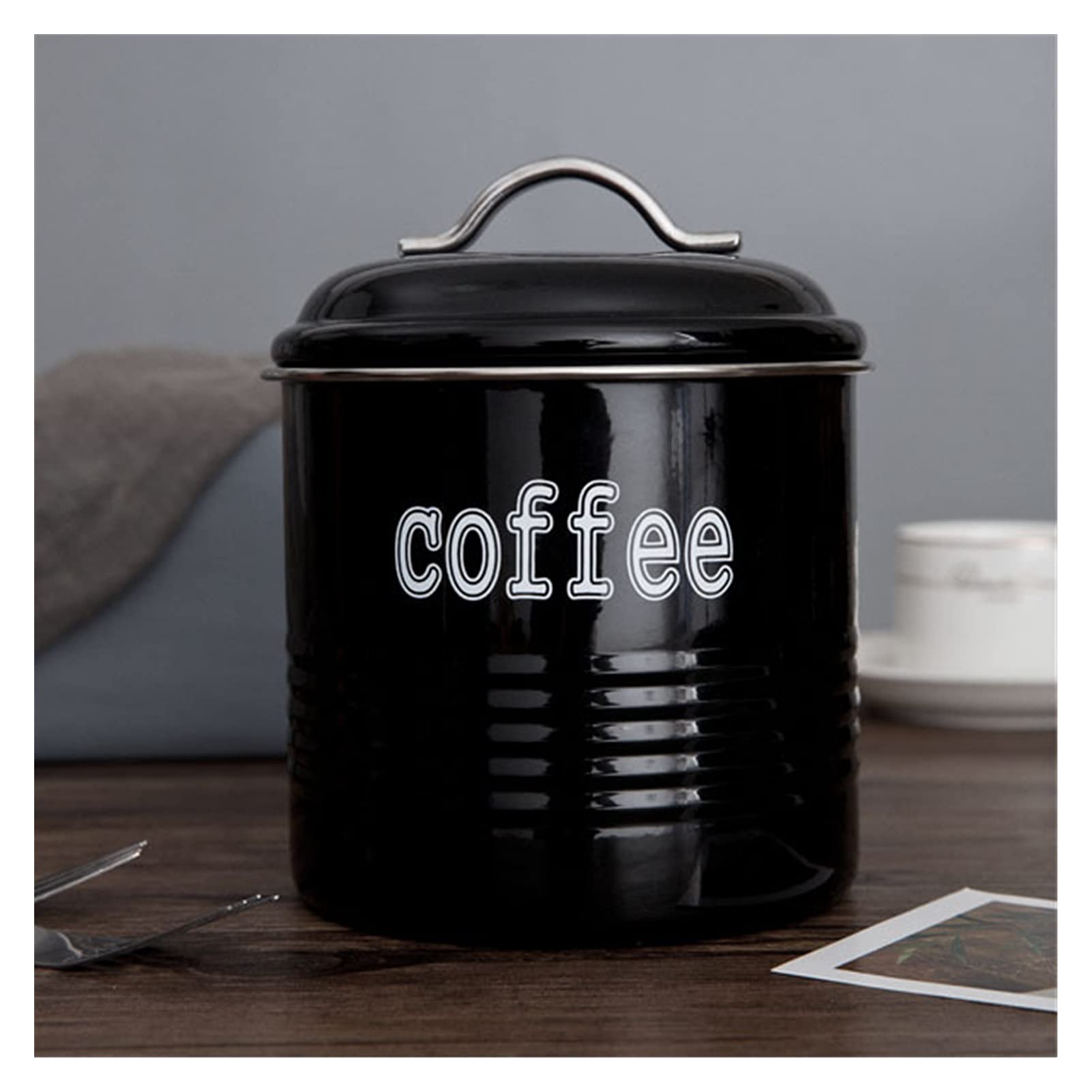 NGDFGR Coffee Canister Kitchen Storage Bottles&Jars For Coffee Sugar Tea Rice Metal Containar With Lids Storage Box Cans Food Container For Coffee Beans,Sugar,Tea (2),2