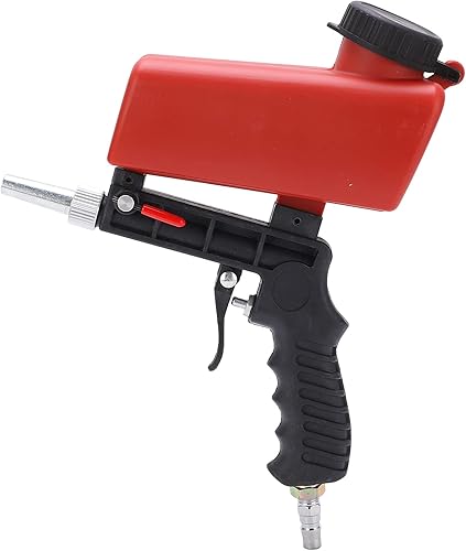 Pistola de arena para compresor de aire, pistola de arena neumática de mano, de acero al carbono, pequeña pistola de arena de 90 psi, con contenedor