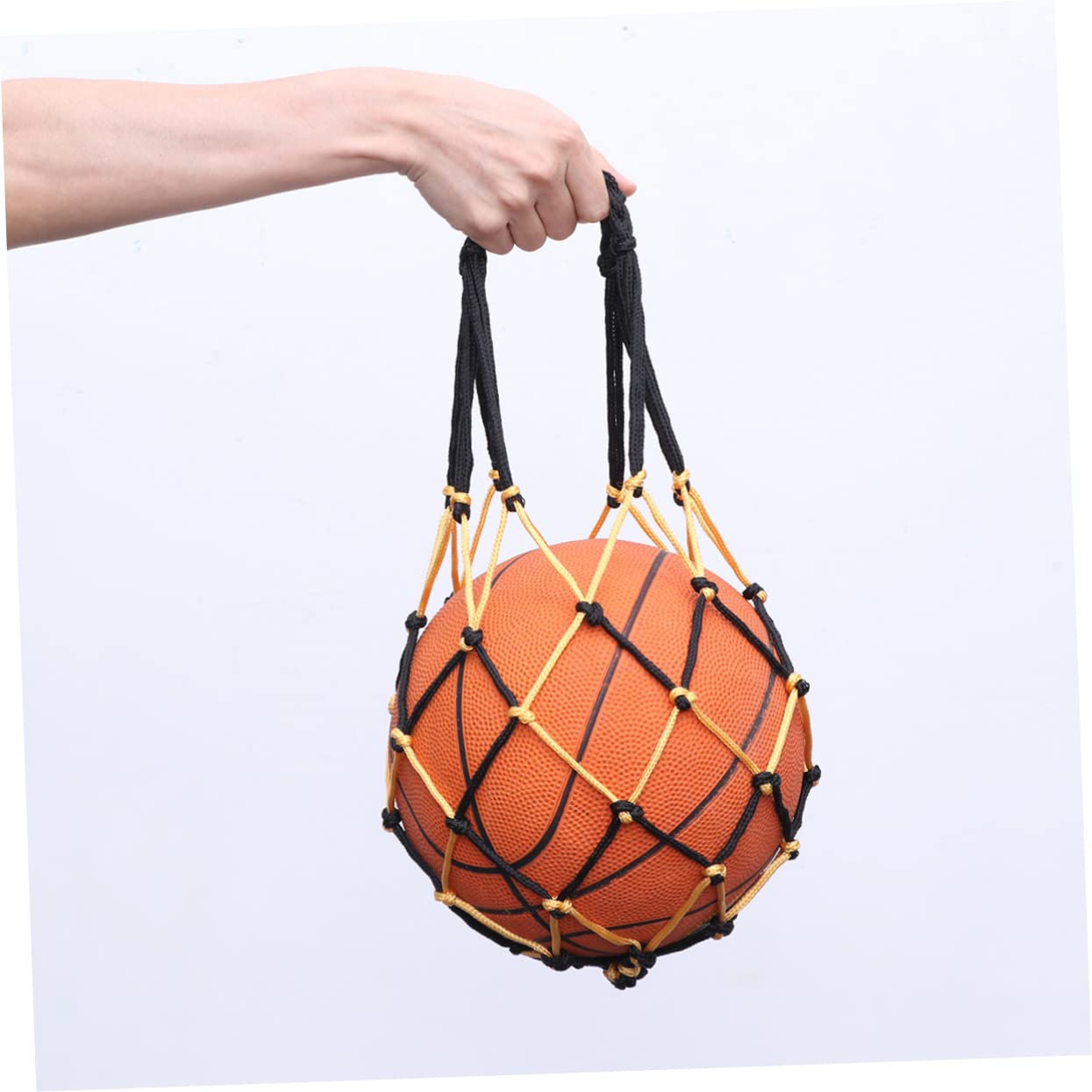 Basketball Bag Drawstring Mesh Net Nylon Soccer Carrier Heavy Duty Mesh Net Bag