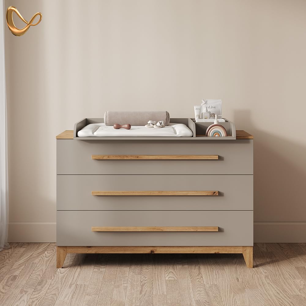 Livinity Fasciatoio Mailo, Cashmere/Artigianale, XL con 3 cassettiorganizzazione funzionale per piccoli spazi