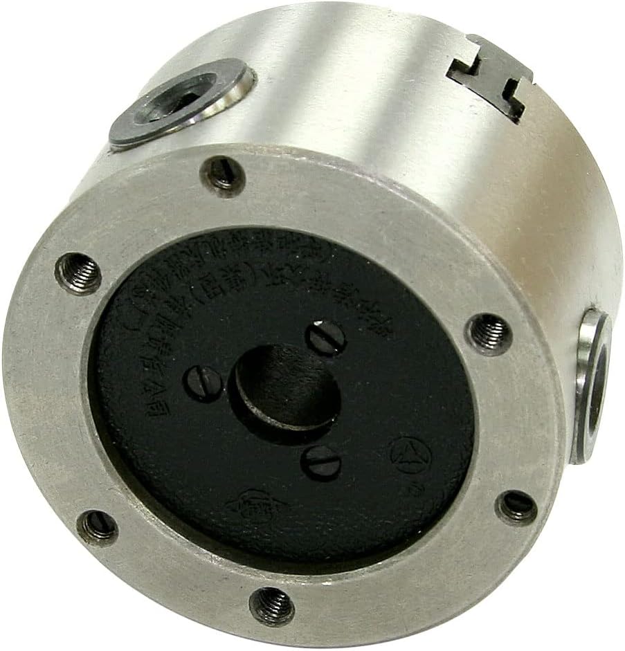 3" 3-Jaw Self-Centering Lathe Chuck - Includes Chuck Key & Inside/Outside Jaws - Compatible with Most Top Brand Lathes
