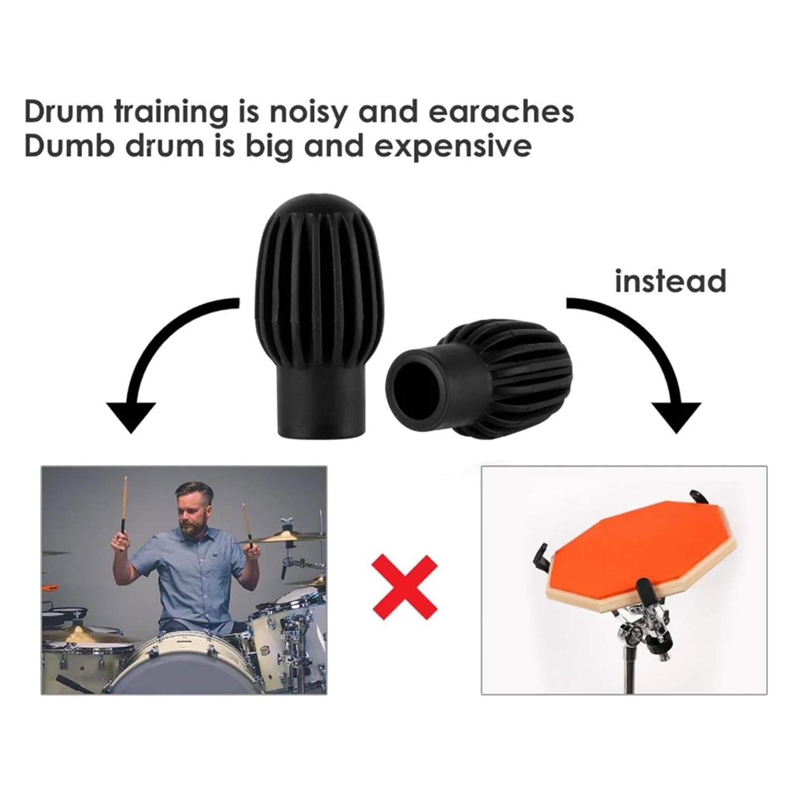Mute Silencer Pads 5 Drum 3 Becken Hi Hat