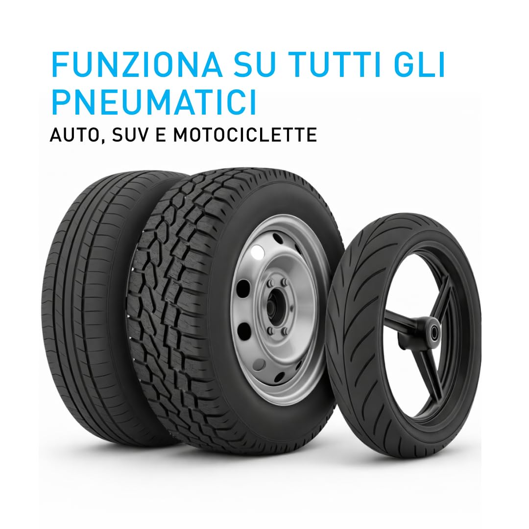 FIX&GO Airflex - Kit de reparación de neumáticos de 12 V – Compresor portátil con sellador – Sistema de reparación rápida para coche