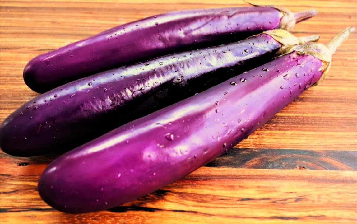 Amazon.com : TomorrowSeeds - Purple Shine Chinese Eggplant Seeds