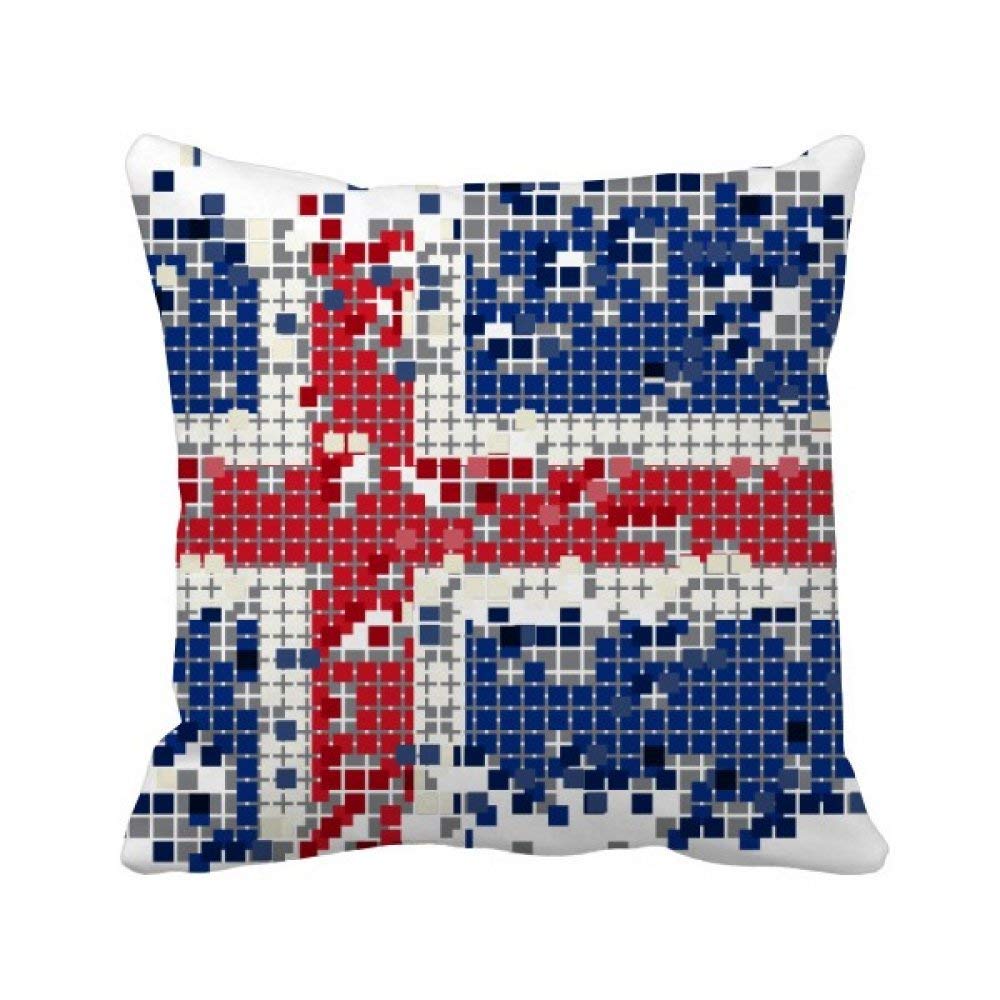 Coussin Islande 40x40 cm motif drapeau abstrait multicolore pour deco de canape