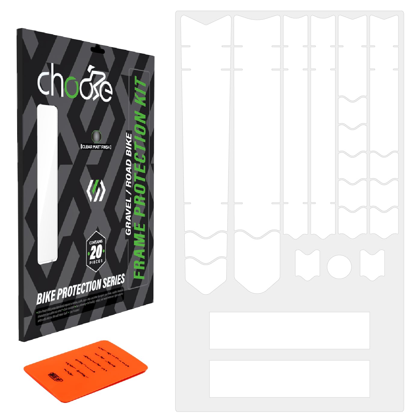 CNCLOL Bike Frame Protection Tape for Road/Gravel/MTB/E-Bike/Downhill&Enduro, Bicycle Frame Protector Guard Film Kit