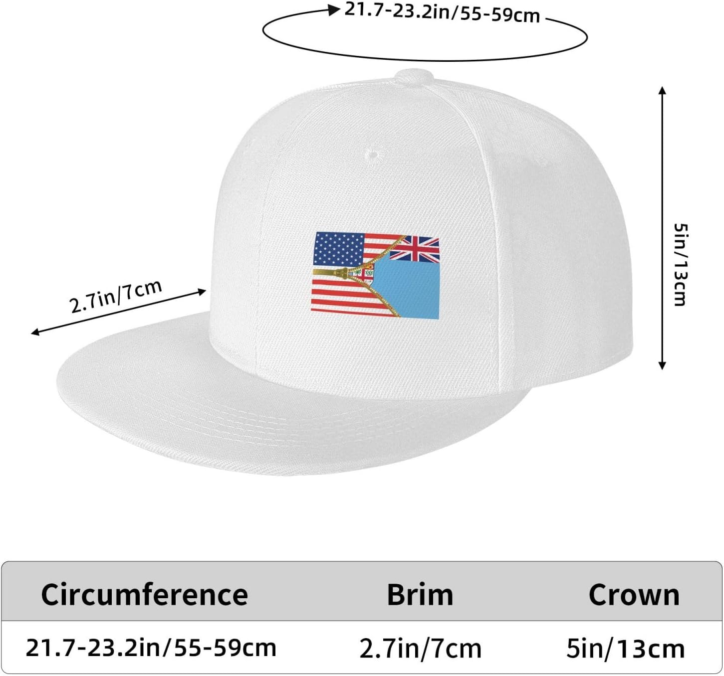 Fijian Flag America Flag Baseball Cap Hip Hop Hats Vintage Classical Style Trucker Sport Hats - Image 7