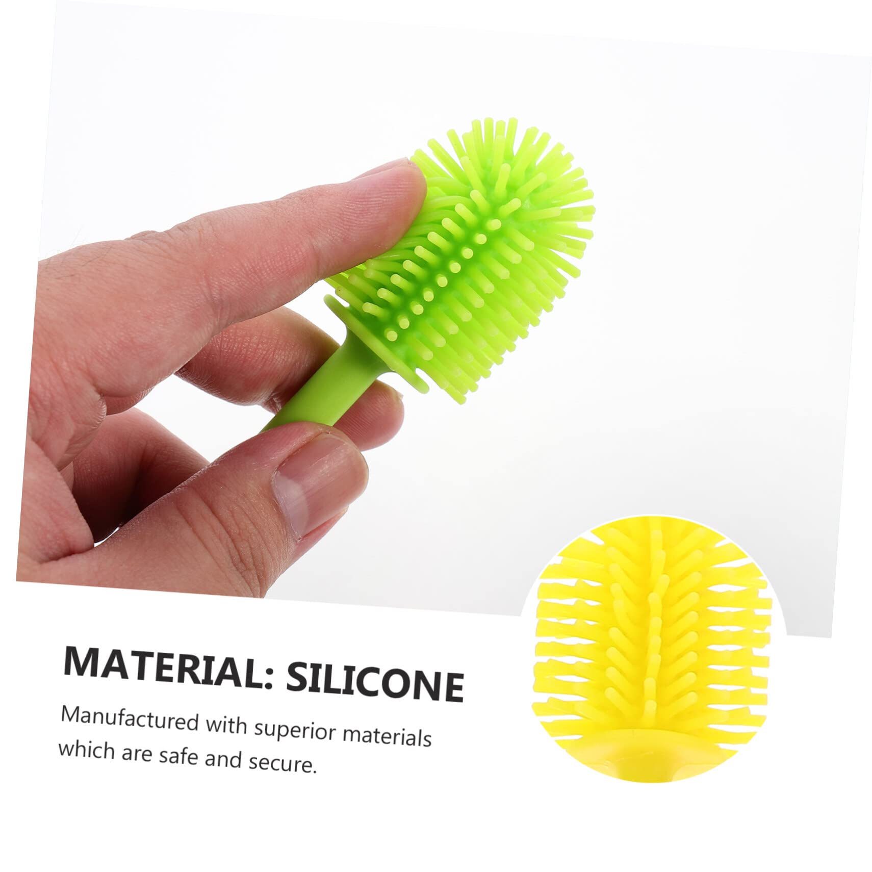 KOMBIUDA 6stücke Silikon Flaschenbürste Für Trinkflaschen Ergonomischer Griff Reinigung - Farbkombination Für Einfache Flaschenpflege