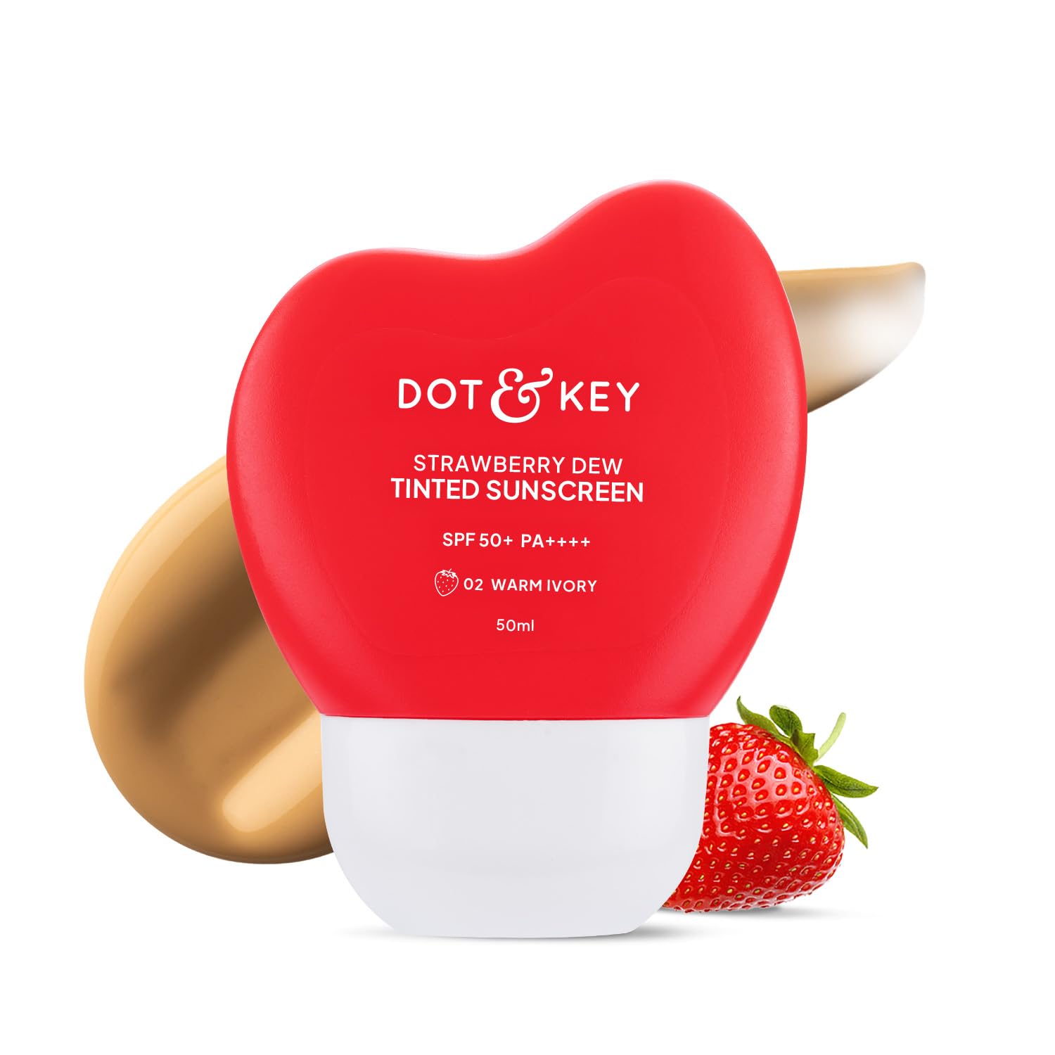 Dot & Key Strawberry Dew Tinted Sunscreen SPF 50+ Pa++++ - 02 Warm Ivory In-Vivo Tested | Protection Against UVA & UVB | Broad Spectrum, Water & Sweat resistant | For All Skin Types | 50ml-image-25