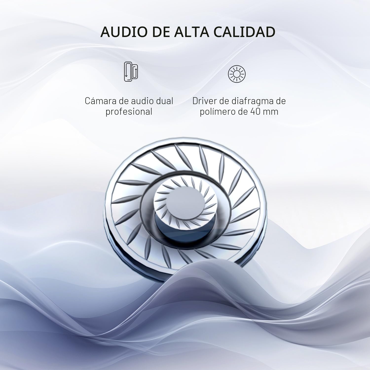 OneOdio A10 Auriculares Inalámbricos Híbridos con Cancelación de Ruido[45H] Auriculares Bluetooth sobre la Oreja con Hi-Res Audio Sound,Graves Bass,Modo Transparente para Travel PC Home Office
