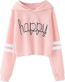 Moletons com capuz de animais para meninas adolescentes Mangas compridas Moletons com capuz Pulôver curto com