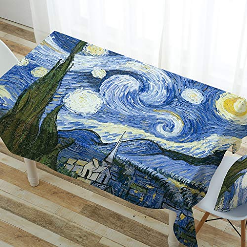 Tischdecke, Topmail 100% Baumwolle Leinen Leinwand rechteckig,Moderne waschbare Tischdecken Staubdichte Tücher Extralange Stofftücher, 3 Farben