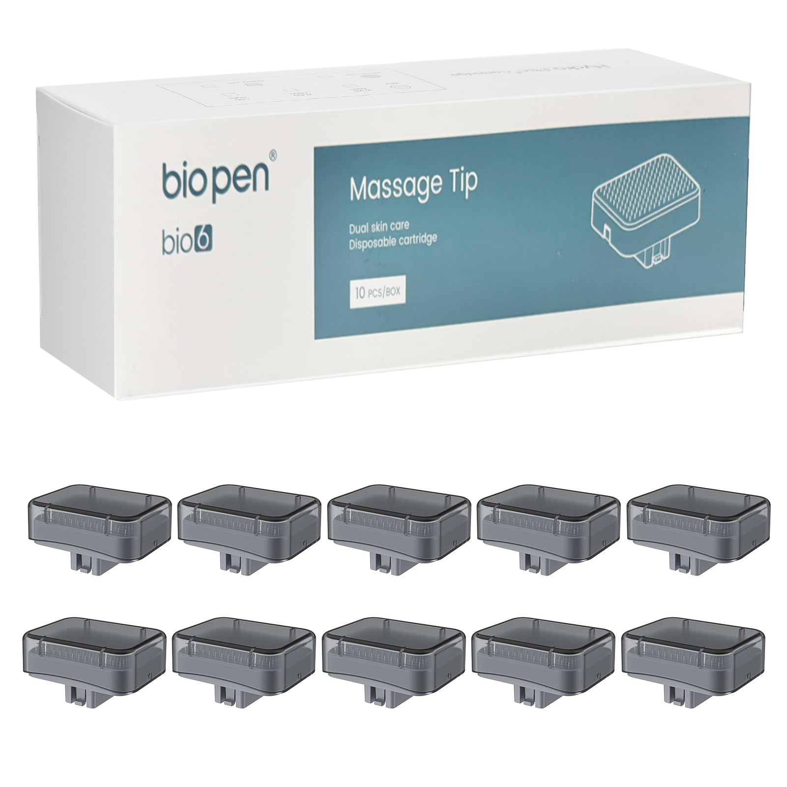Embouts de Remplacement Bio Pen 6-0,5 mm, Lot de 10, 140 Micro-Aiguilles, Têtes Compatibles pour Soin du Visage, Cheveux & Beauté