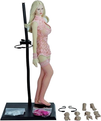 Lingxuinfo Figura de acción de soldado de 16 tentadora personalizada, modelo de 14 articulaciones móviles con figura de cabeza con Cheongsam de