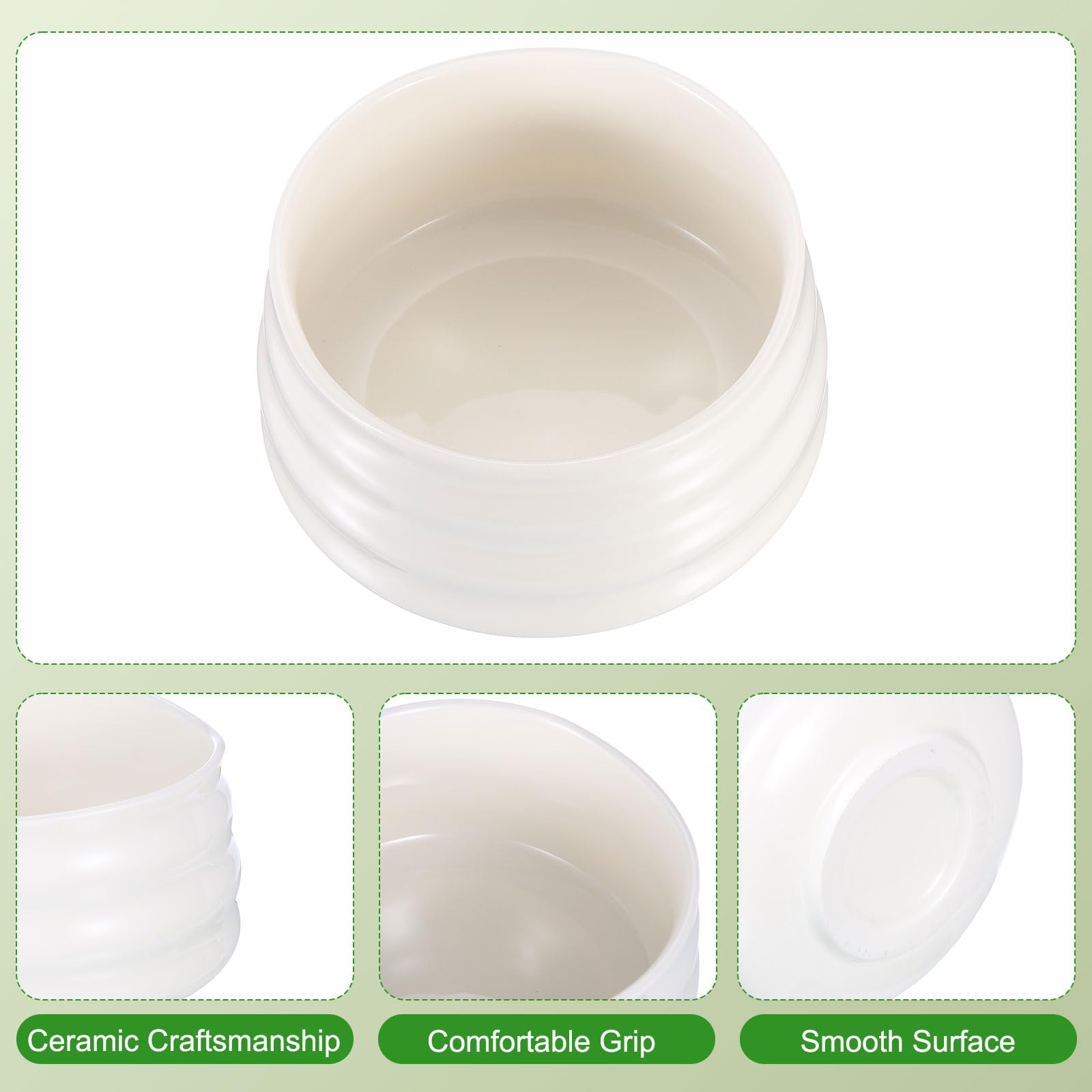 QUARKZMAN Ciotola Da Matcha Chawan Giapponese Artigianale Ceramica Bianco