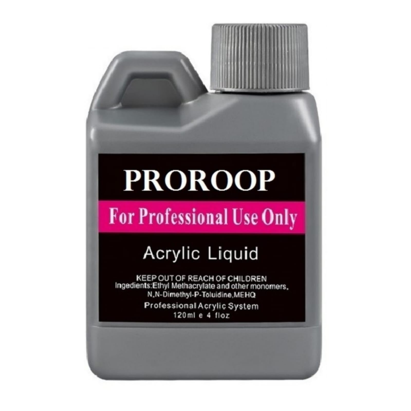 Monomer Acrylic Nail Liquid 120ml e 4 oz: Acrylic Liquid Monomer for Acrylic Powder Acrylic Nail Extension with Acrylic Brush for Beginners DIY at home Non-Yellowing