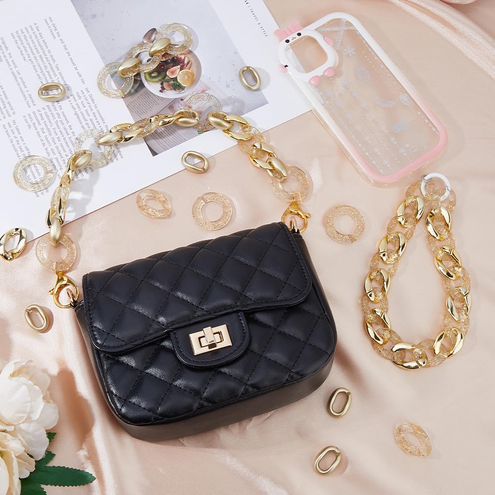 SUPERFINDINGS 240 Pcs 12 Couleurs Acrylique Anneaux De Liaison 24x18mm Ovale Transparent Acrylique Anneaux De Liaison Connecteurs De Liaison Rapide Pour La Fabrication De Chaînes De Bijoux