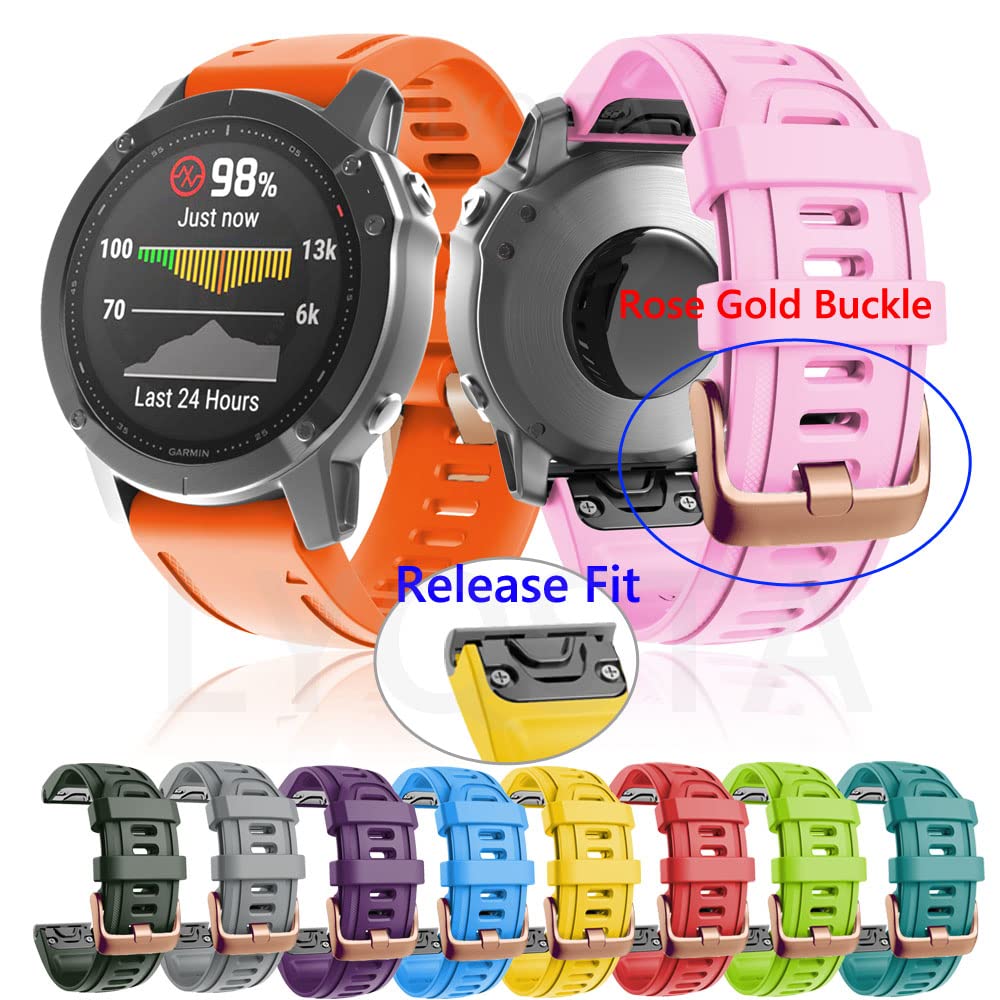 CFWSHJ Correas de Banda de Reloj Inteligente de 20 mm 6 6S Pro 5X 5 5S Plus Pulsera de Silicona Estilo Correa de liberación rápida