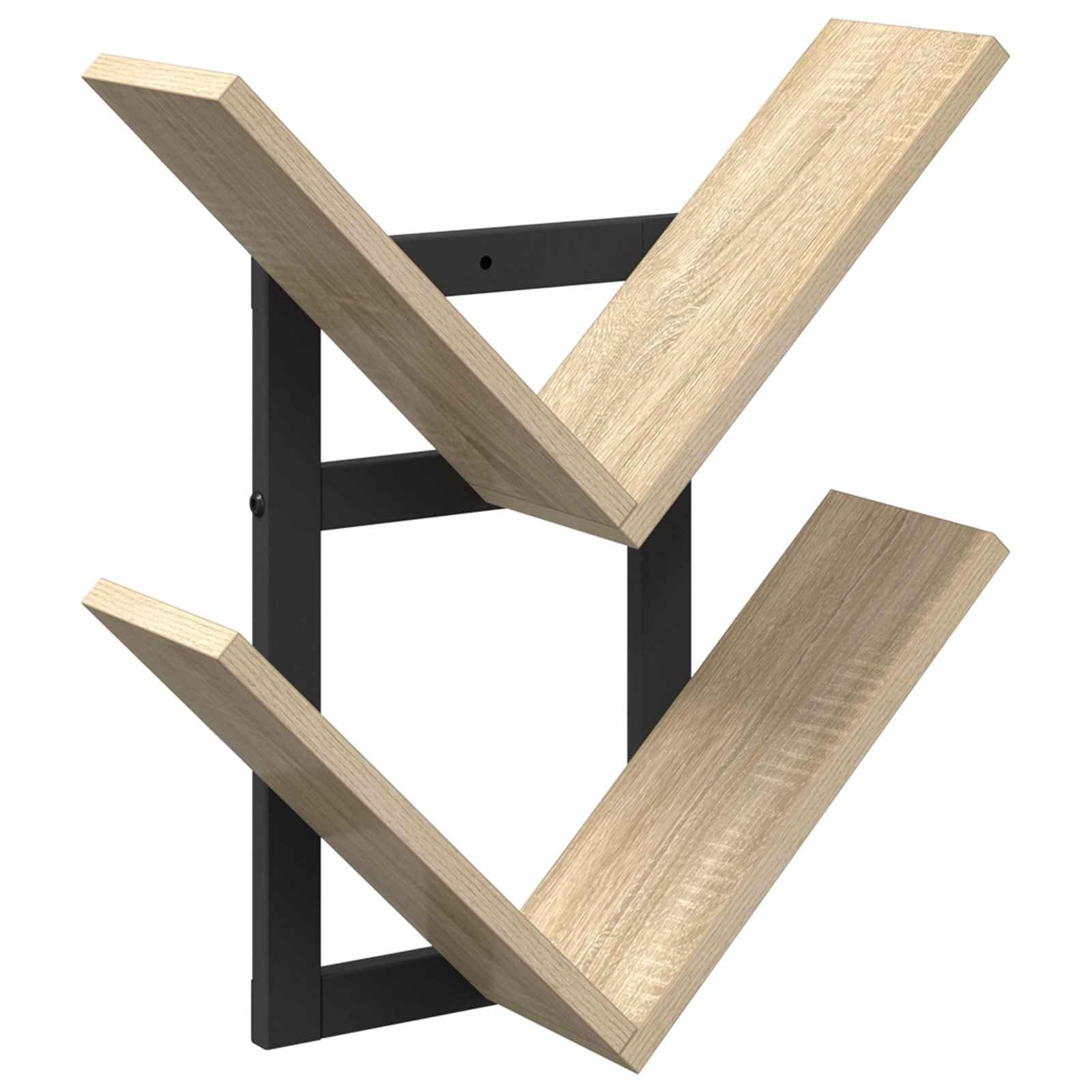 Scaffale da parete in rovere Sonoma, 43 x 15 x 47 cm, con molto spazio per soggiorno, camera da letto, ufficio, cucina, salvaspazio e ordine