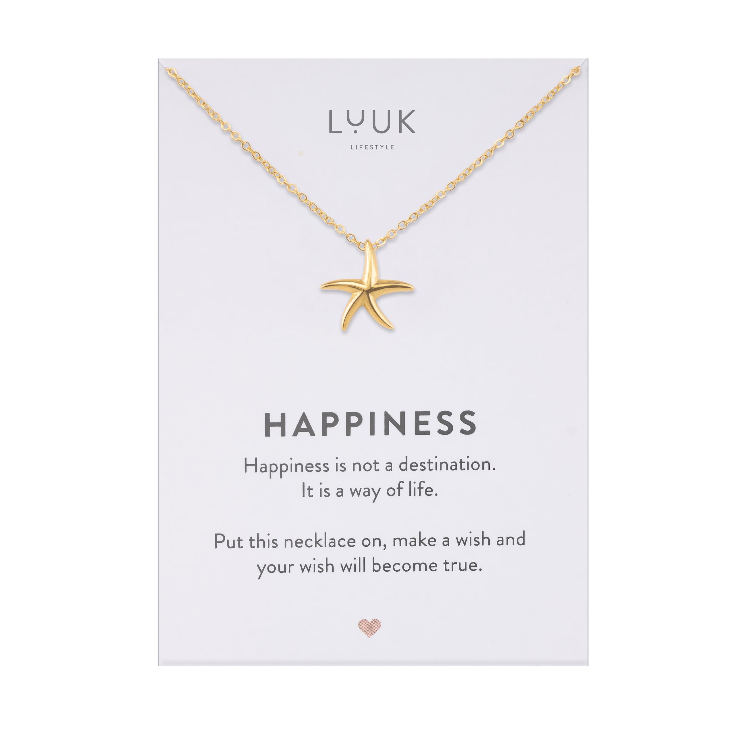 LUUK LIFESTYLE Stainless steel necklace with cute pendants, Angel Wings|Whale|Baguette|Pinecone|Bunny|Honeybee|Duck|Flower, Gifts for Women, 50cm adjustable chain, Silver|Gold|Rose Gold