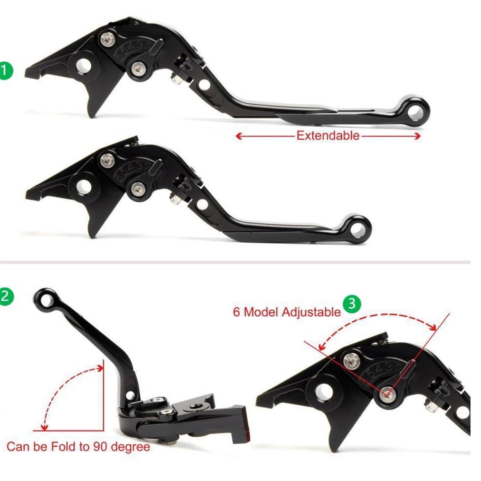 INLIMA Leve per Freno e Frizione per Tracer 7/7GT Tracer 7 GT 2021-2023 CNC Pieghevole Allungabile Regolabile Leve Freno Frizione Moto (Color : 8)
