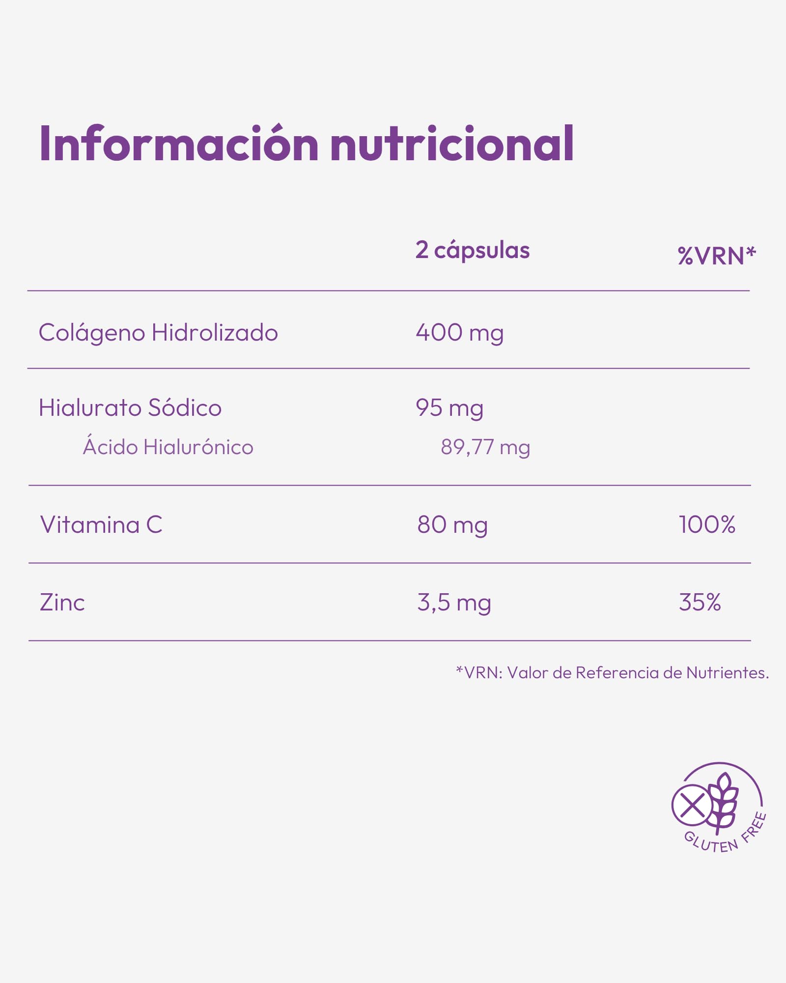 Colágeno Hidrolizado con Ácido Hialurónico, Vitamina C y Zinc | Fórmula 4 en 1 | 60 Cápsulas | Collagen Power | divain. Care