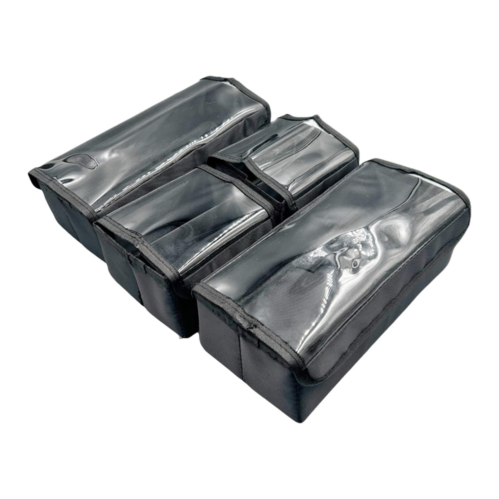 Pochette Cosmetica, Beauty Case, Contenitore in Tessuto Oxford, Accessori Da Viaggio, Essenziale con Divisori, Organizer Portatile, 2 grandi 2 piccoli
