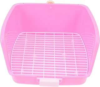 Toyvian 1Pieza Pequeños Inodoro Compacto de Plástico Conejos Chinchillas y Cobayas de Limpiar y Portátil Color Castaño