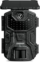 iZEEKER Caméra de Chasse Solaire 4K 48MP à 30fps avec 2.0’’ Écran LCD Intégré, 2600mAh Batterie, Camera Chasse avec Détection de Mouvement PIR et Vision Nocturne IR pour l’Observation de la Faune
