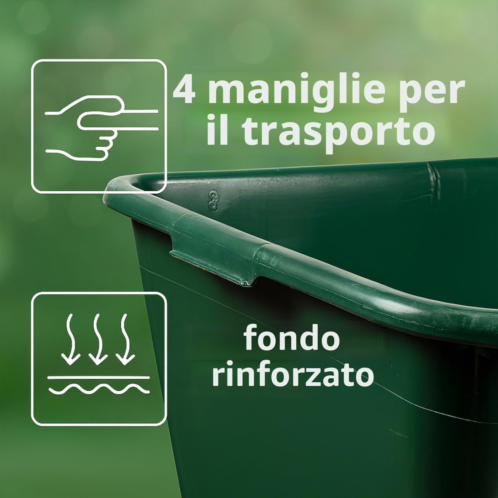 BURI Vasca da bagno in plastica HDPE per uso alimentare, in plastica naturale, rettangolare, robusta, versatile, adatta per cani o bevande per cavalli