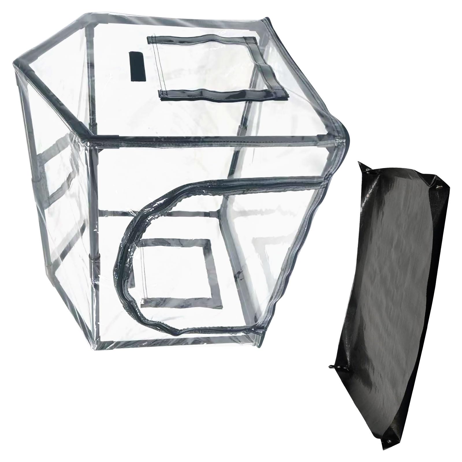 Mushroom Observation Box with Secure Bottom PVC Construction for Indoor Gardening and Plant Development Portable Mushroom Grow Set
