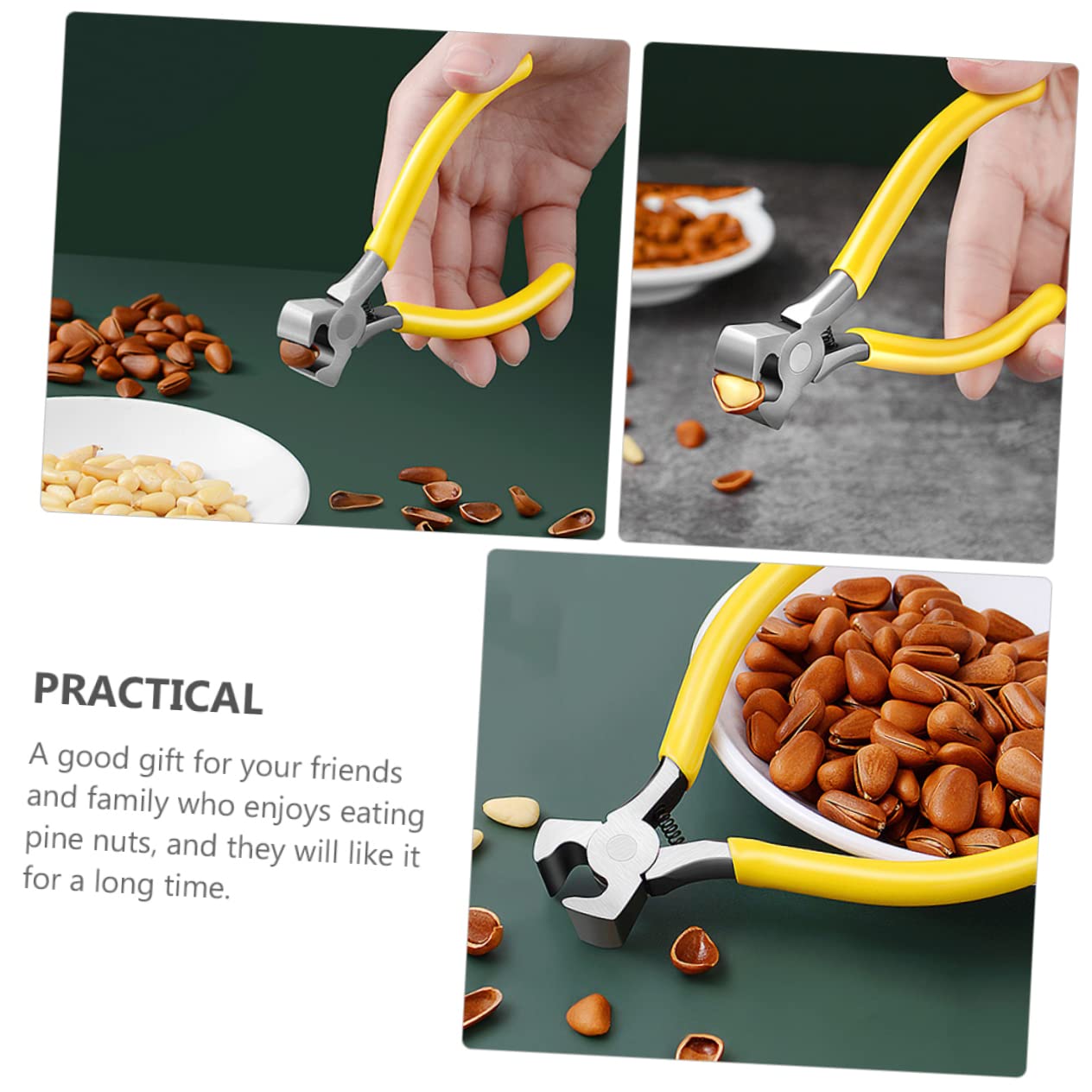 CIYODO 1Pc Stainless Steel Nut Opener Creative Pumpkin Sheller with Efficient Shell Separator for Pine Nuts and More Kitchen Tool