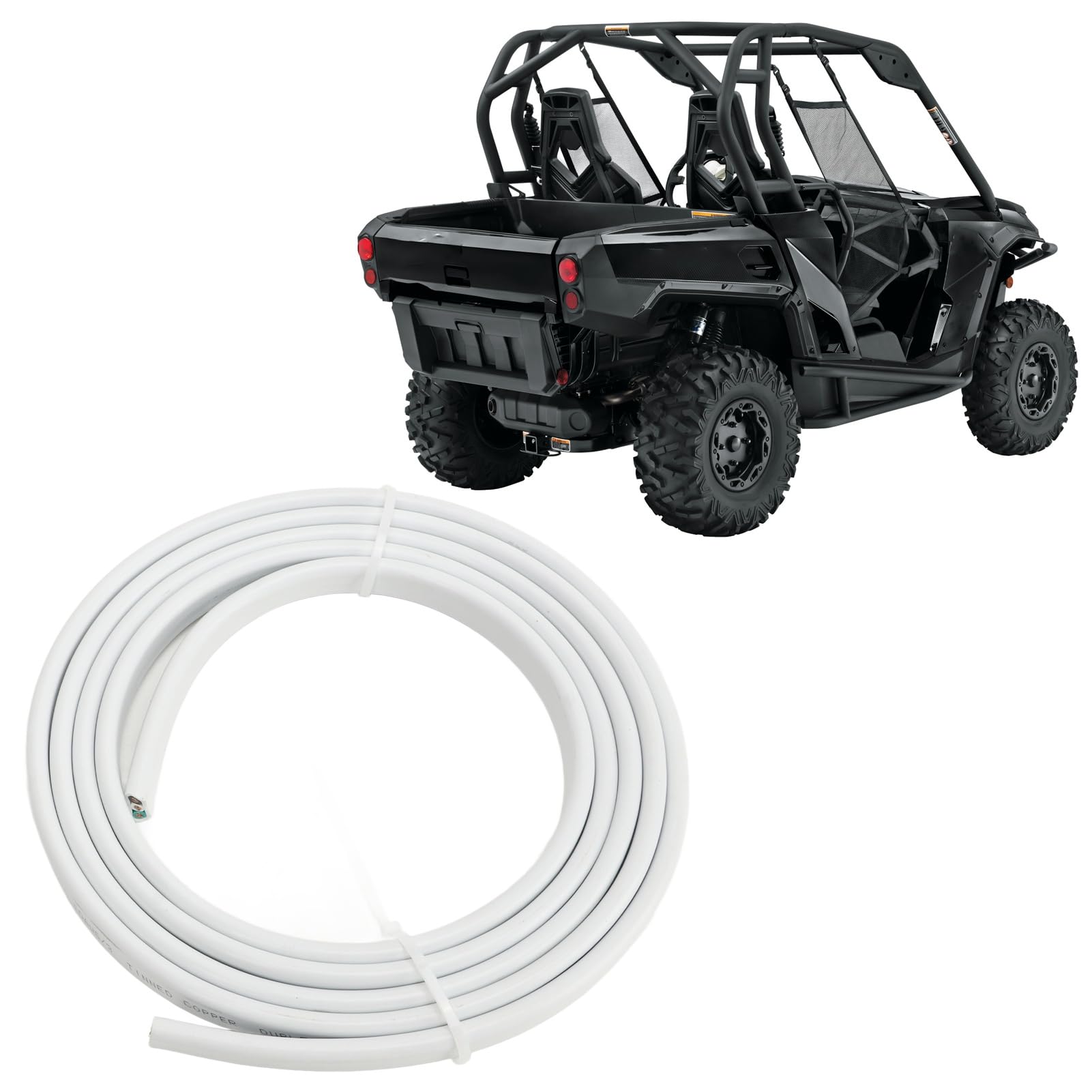 Triplex Marine Wire 10AWG, Tinned Copper PVC Insulated, High Voltage and Temperature Ratings, for Automotive Marine Speaker Solar Applications, Sturdy and in Harsh Condit (10 AWG 20FT)