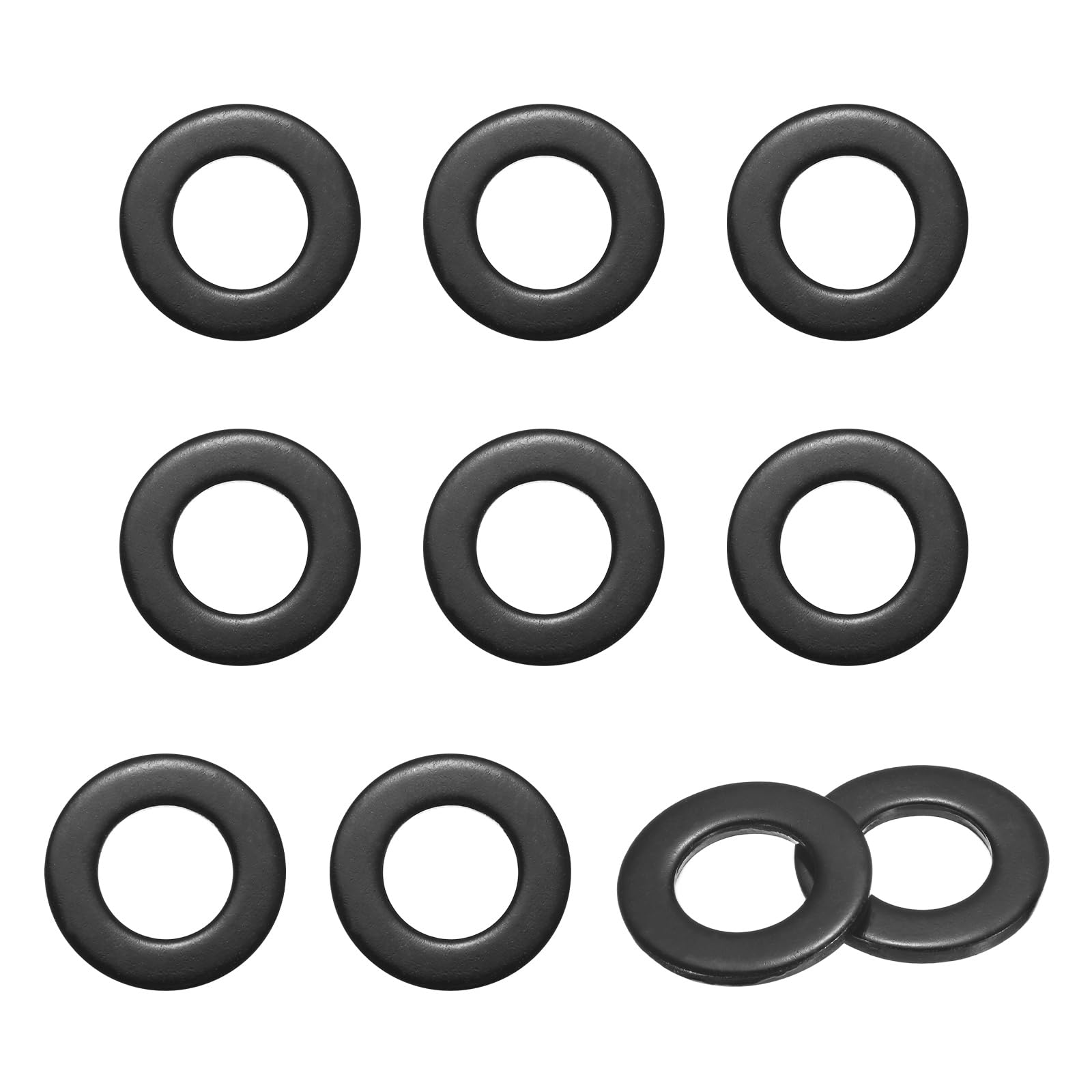 M METERXITY 10-Pack M14 Flat Washers 28mm OD Black Galvanized