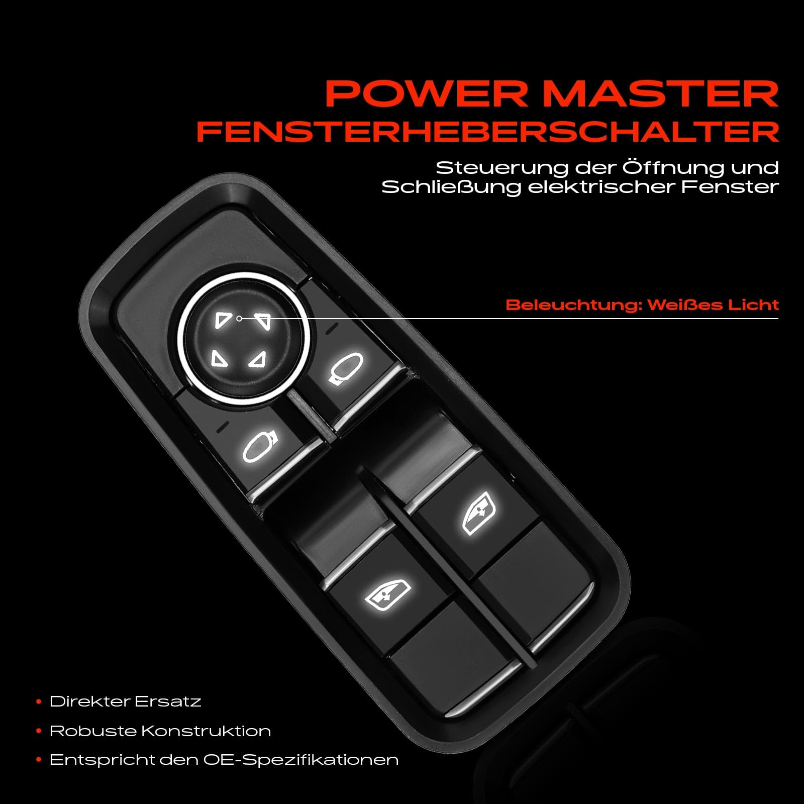 Frankberg Fensterheberschalter Vorne Links mit 5 Tasten 99161315102DML