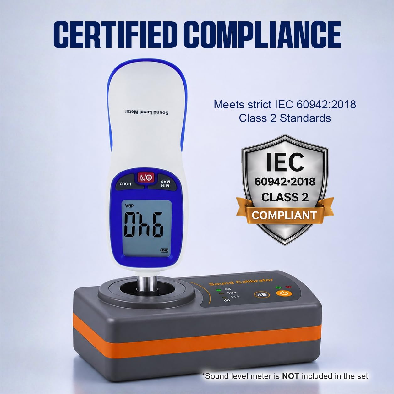 Klang Meter Dezibel Niveau Kalibrator Kalibrierung 114dB / 94dB / 104dB Kalibrierung Niveau für Schallpegelmesser