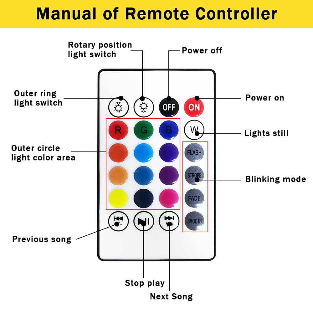 LETOUR Sfera da discoteca Bluetooth a sfera sfaccettata con telecomando, LED controllato da musica, luce per feste di Halloween, Natale, feste, bambini, compleanno, DJ discoteca, bar, club, karaoke,