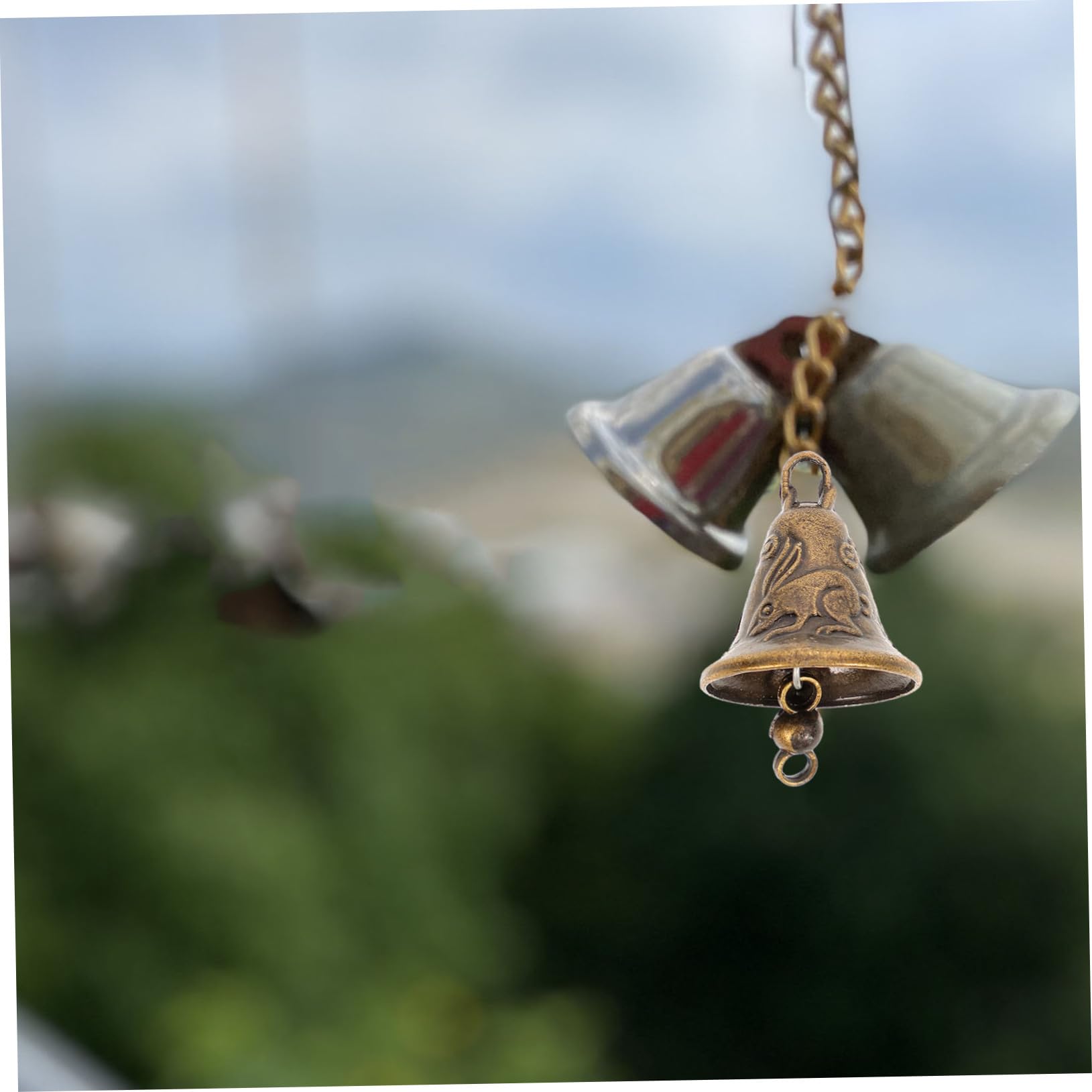 COLLBATH Antique Bell Feng Shui Wind Chime Small Metal Jingle Bell Hanging Pendant Random Style for Car Home Door Decoration - Image 2