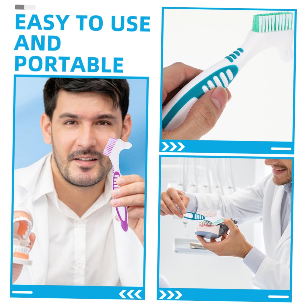 Healeved 16pezzi Spazzolini Per Dentiera Antiscivolo Per Dentarie e Accessorio Per Orale e Dei Per Retainer e Falsi