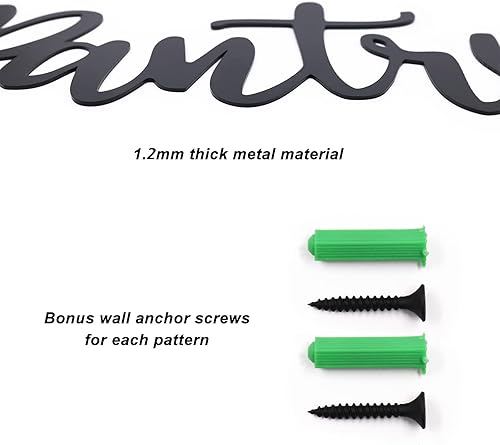 Miniatura 2 de Qmetalart Letrero de despensa de metal para decoración de pared para el hogar, cocina, restaurante, cafetería, tienda, decoración de pared moderna