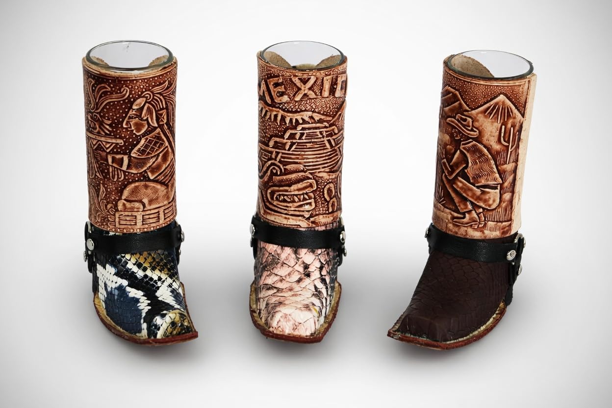 Vaso de chupito mexicano para botas de tequila, vasos de bota de vaquero (colores surtidos) (3, normal)