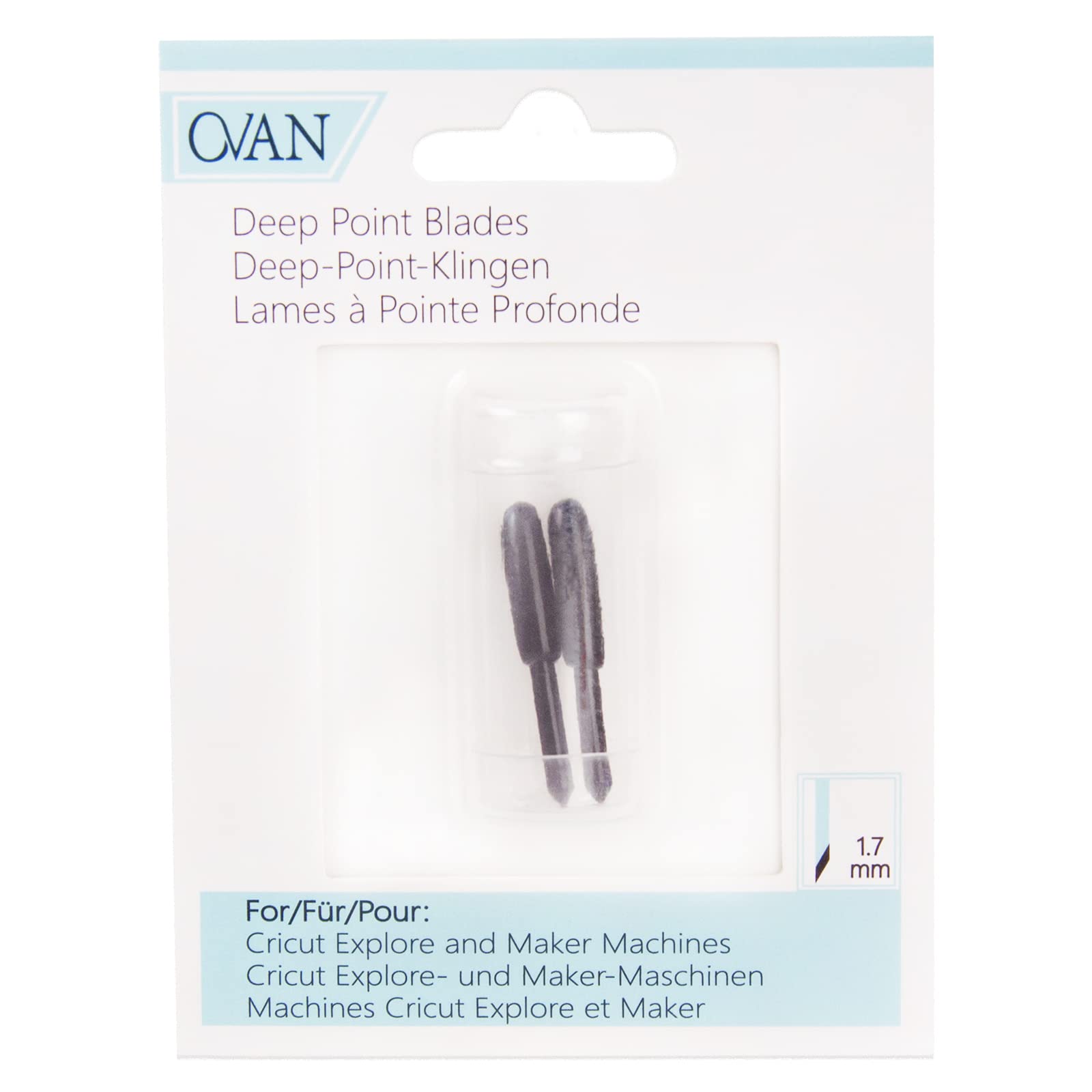 Deep Cut Blade Replacement for Cricut Maker 3/Maker/Cricut Explore 3/Air 2/Air/One, OVAN 2 pcs Deep Point Blades Compatible with Black Deep Point Housing, Cuts Thicker Materials