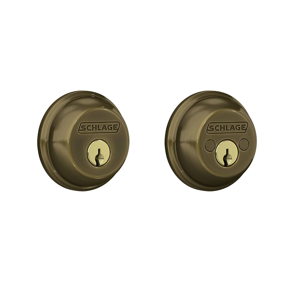 Amazon.co.jp: Schlage デッドボルト、鍵付き2サイド。 B62 609