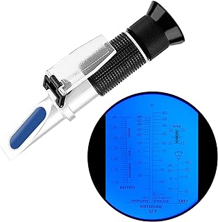 Antifreeze Refractometer in Fahrenheit Coolant Refractometer Antifreeze Tester for Checking Freezing Point of Automobile Antifreeze System, Battery Fluid, Glycol, Coolant, 4 in 1 Antifreeze Tester