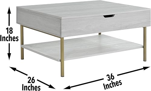 Miniatura 3 de Steve Silver Company Whitman - Mesa auxiliar de madera blanca y latón