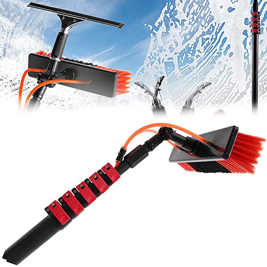 Aioneer Water Fed Telescopic Brush,Extension Rod Cleaning Equipment,Cleaning Solar Panels And Photovoltaic,Conservatory Roof,Skyscrapers Windows,10.8M/36Ft-3.6m/12FT