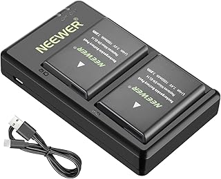 Neewer EN-EL14 EN-EL14A Battery Charger and 2-Pack Rechargeable Li-ion Batteries Compatible with Nikon D5600 D3300 D3500 D5100 D5500 D3100 D3200 D5200 D5300 Coolpix P7000 P7100 P7200 P7700 P7800