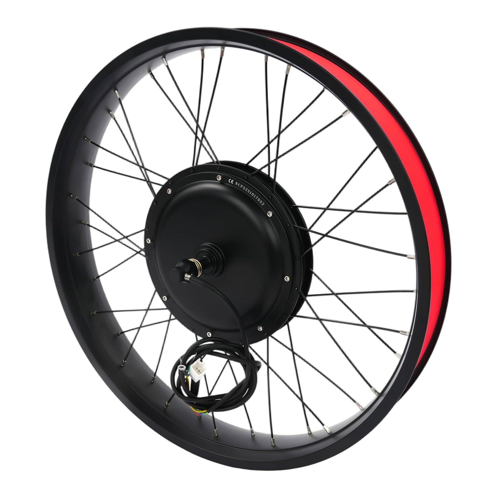 E-Bike Kit de conversion pour roue avant 26" 48 V 1000 W avec écran LCD | Moteur de moyeu de roue avant avec couple de 40 Nm, écran LCD et capteur PAS pour conversion de vélo